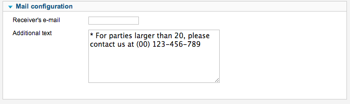 GK Reservation Config - Tab II